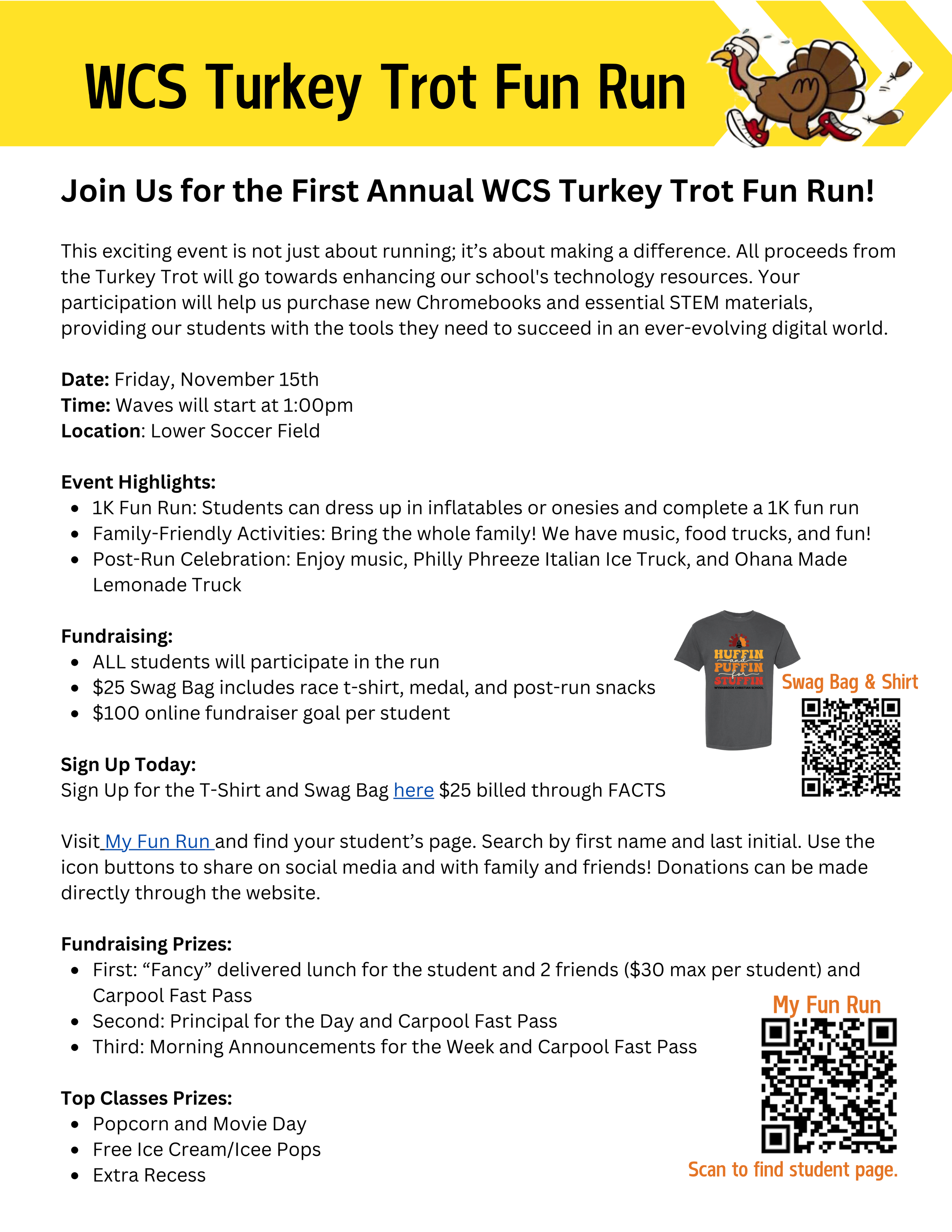Turkey Trot Wynnbrook Christian School